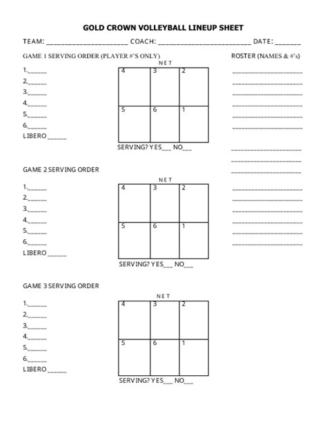 Volleyball Lineup Cards Printable Printable Word Searches