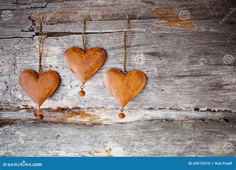 Rustic Hearts Stock Photo Image Of Ornament Decorative 69075310