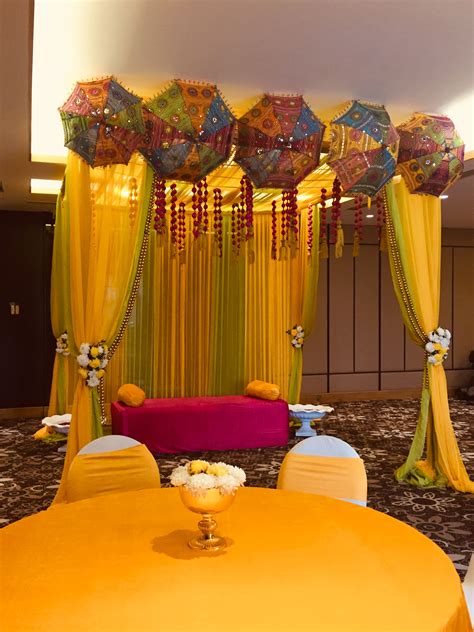 Yellow Theme For Haldi Ceremony By Tap Events Small Wedding Decor