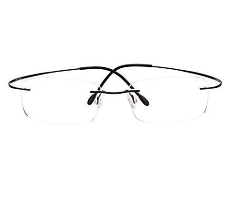 agstum pure titanium rimless frame prescription hingeless eyeglasses