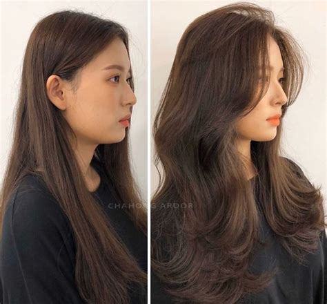 Korean Layered Hairstyles With Bangs