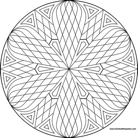 Free printables plus 5 best tips on how to color beautiful mandalas! Don't Eat the Paste: Lattice mandala to color