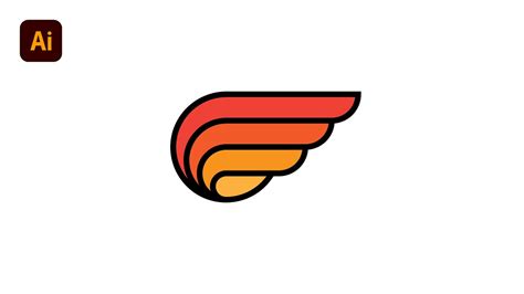 Minimal Wing Logo Design In Adobe Illustrator YouTube