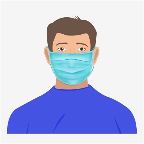 Medical Protection Mask Wearing Boy Sick Clipart Mask Wear Boy With