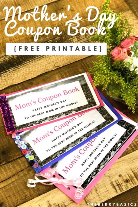 Free Printable Mothers Day Coupon Book — The Berry Basics Mothers Day Coupons Coupon Book