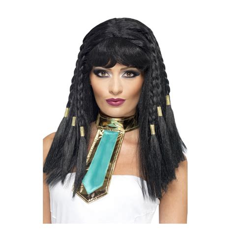 fancy dress and period costumes cleopatra black braided wig ladies fancy dress egyptian queen