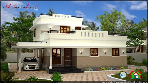 The floor plan features of this modern house design are beds: Low Cost 3 Bedroom Kerala House Plan with Elevation - Free ...