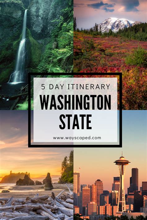 Washington State 5 Day Itinerary Wayscaped Usa Travel Destinations