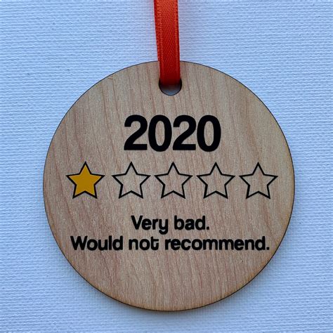 2020 Review Ornament, Christmas Ornament, Sassy Decor, Holiday Ornament, Funny Ornament ...