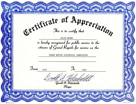 Certificate Of Appreciation Certificates Pinterest