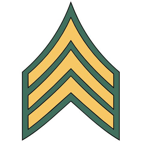 Army Rank E 5 Sergeant Sticker