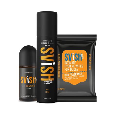 Buy Svish On The Go Grooming Kit For Men Hygiene Wipes 4 X 10 Pulls