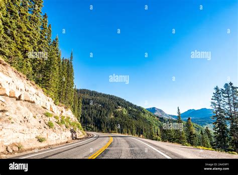 Colorado Million Dollar Highway Scenic Road Wide Angle View Of Cliff