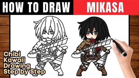 How To Draw Mikasa Ackerman Drawing Chibi Mikasa Step By Step Youtube