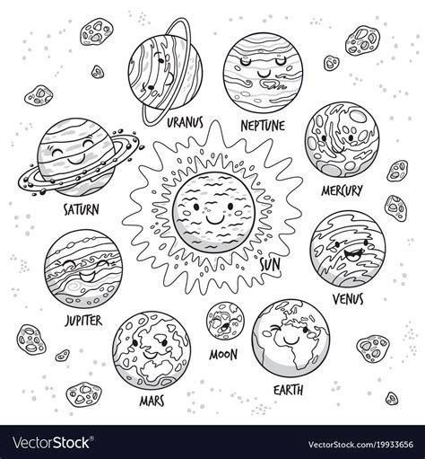 √ Printable Black And White Planets