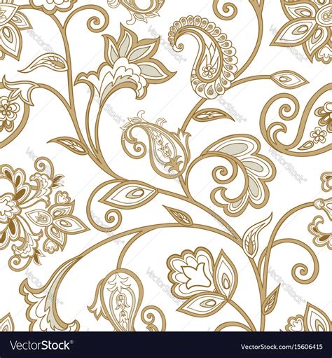 Floral Pattern Seamless Oriental Arabesque Vector Image