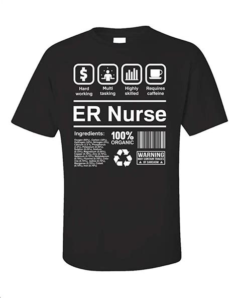 Tsdfcer Nurse Ts Funny Emergency Room Nurse Unisex T Shirt