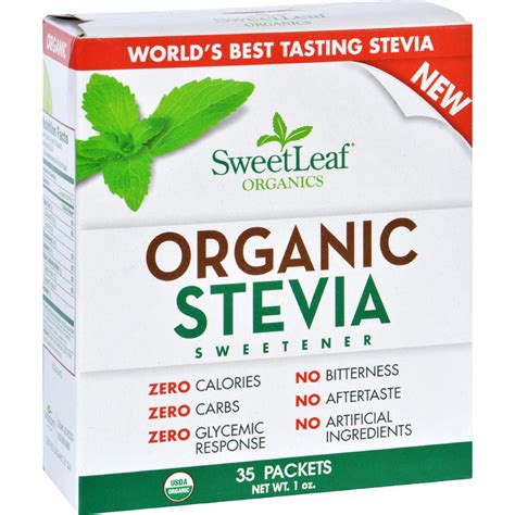 Sweet Leaf Sweetener Organic Stevia 35 Count