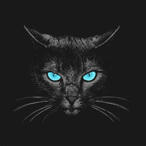 Black Cat Face Evil Blue Eyes Evil Cat Tank Top