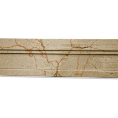 Jeffrey court italian white carrara.75 in. Shop 2 x 12 Novel Chair Rail Polished Marble Tile Liner in ...