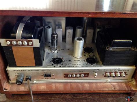Classic Fisher 500 Vintage Mono Tube Amfm Hi Fi Receiver With Cabinet