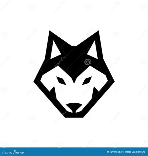 Wolf Head Icon Logo Vector Stock Vector Illustration Of Husky 159216963