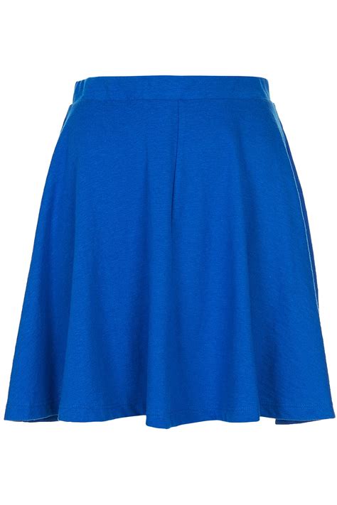 topshop bright blue skater skirt in blue lyst