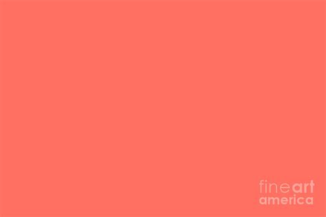 Solid Color Pantone Color Of The Year Living Coral 16 1546 Digital Art