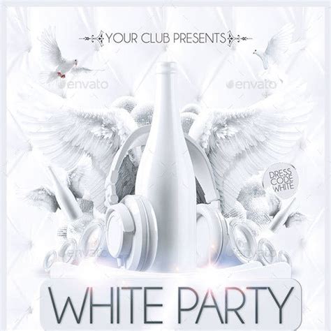 All White Party Flyer Graphics Designs And Templates Page 2