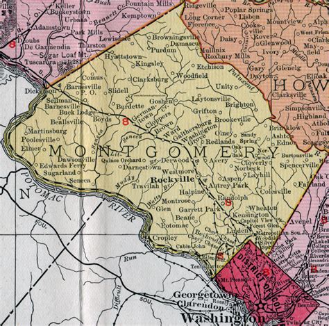 Map Of Montgomery County Md