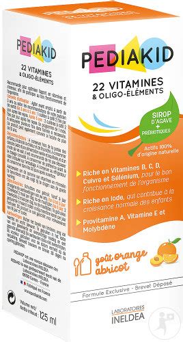 Pediakid 22 Vitamines Et Oligo Éléments 125ml Newpharma
