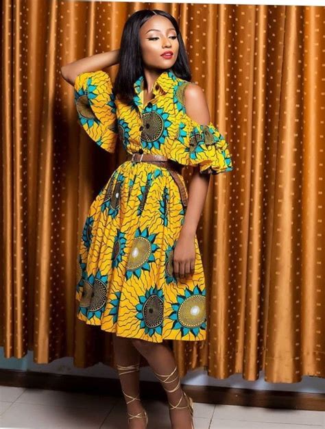 Ce modèle élégant de robe en pagne est idéal pour un entretien . 100+ Modèles de Robe Pagne Africaine Pour Vous Donner Des ...