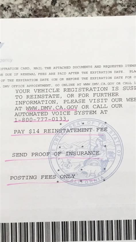What Is Posting Fees Here I Sent In Forms For A Vehicle Registration
