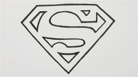 How To Draw A Superman Logo Doodle Cartoon Comic Video 20 Youtube