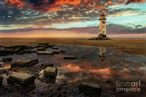 Lighthouse Sunset Wales Photograph By Adrian Evans Fine Art America