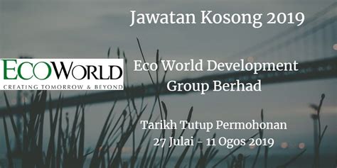 Eco world development group berhad is a public listed malaysian company involved mainly in property development. Jawatan Kosong Eco World Development Group Berhad 27 Julai ...