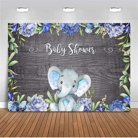 Buy Moca Babe Elephant Baby Shower Backdrop Baby Babe Elephant Photography Background X Ft Vinyl