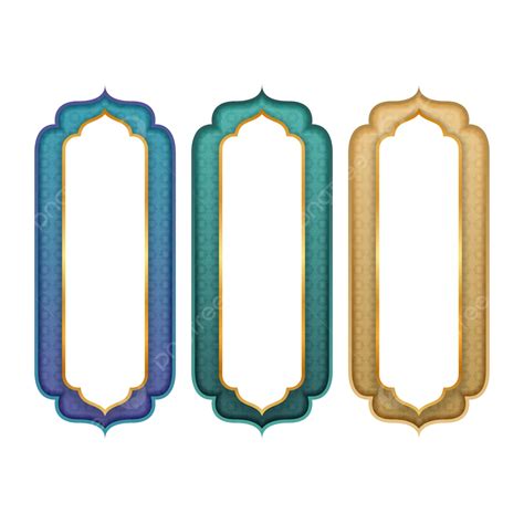 Luxury Golden Arabic Islamic Text Box Title Frame Border Infographic