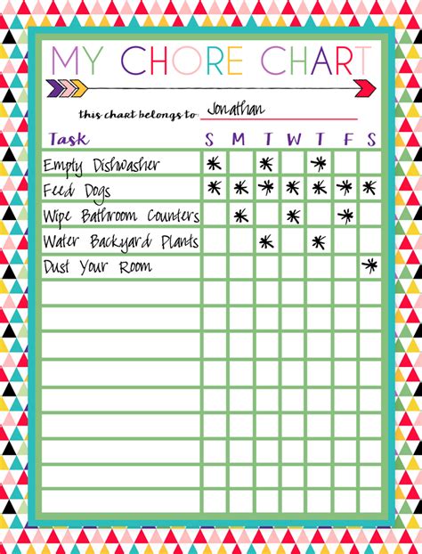 Free Printable Chore Chart Pixies Did It