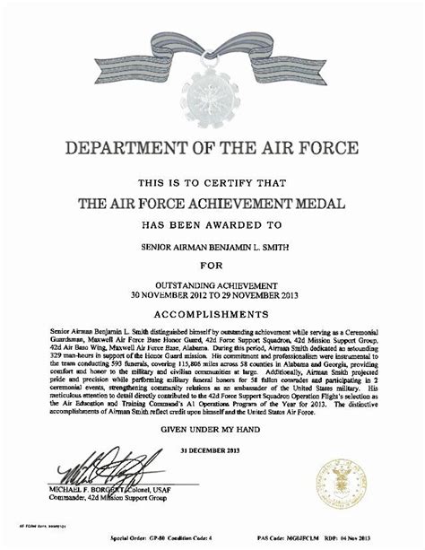 √ 20 Air Force Certificate Template ™ In 2020 Certificate Templates