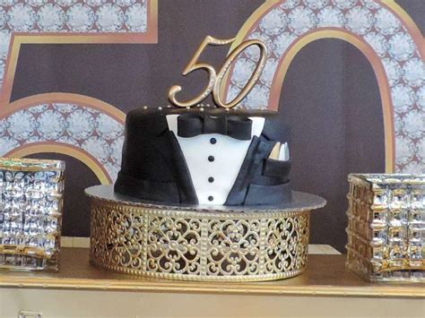 Black And Gold Tuxedo Birthday Party Ideas Photo 16 Of 39 50th