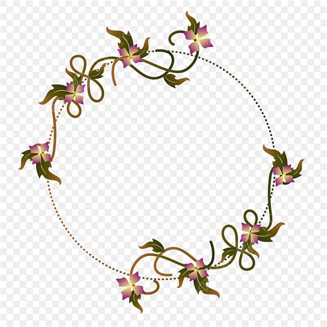 Gambar Desain Elemen Dekoratif Perbatasan Tanaman Bunga Hijau Sederhana Sederhana Hijau Bunga