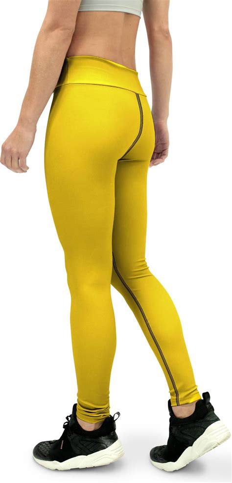 Solid Deep Yellow Yoga Pants
