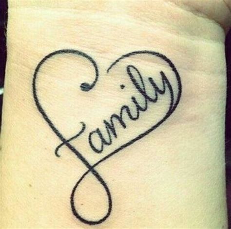 Rose flower and heart tattoo. Heart Family Tattoo - Meaningful Family Tattoos ...