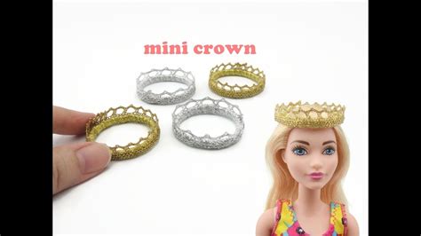 Diy Miniature Doll Mini Princess Crown Very Easy Youtube