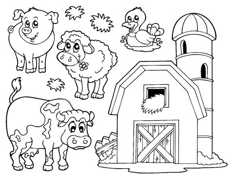 Coloring Pages Of Farm Animals For Preschoolers At