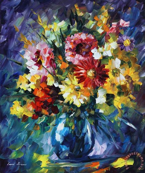 Leonid Afremov Surreal Flowers Painting Surreal Flowers Print For Sale