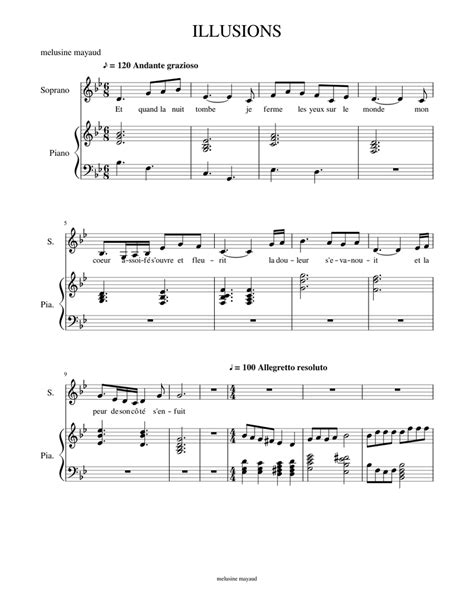 Illusion Sheet Music For Piano Voice Download Free In Pdf Or Midi