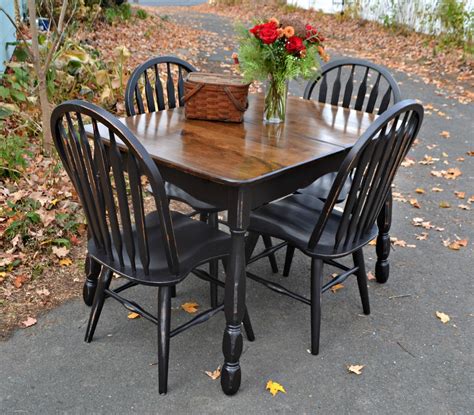 These distressed wood dining chairs are not just ideal for dinner tables but can be set up anywhere without hampering their unique look. Heir and Space: Vintage Oak and Maple Dining Set in ...