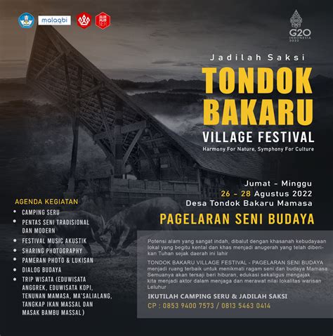 Pj Gubernur Ajak Masyarakat Sukseskan Tondok Bakaru Village Festival
